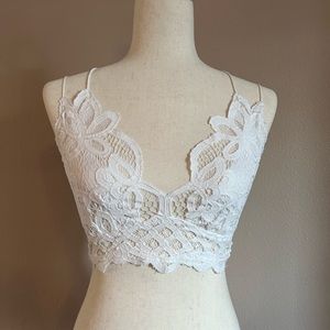 Free people bralette, size Medium, white